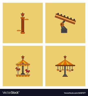 Amusement park stock vector image