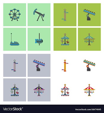 Amusement park stock vector image