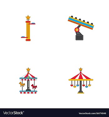 Amusement park stock vector image