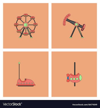 Amusement park stock vector image