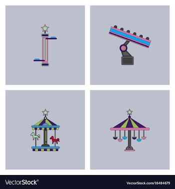 Amusement park stock vector image