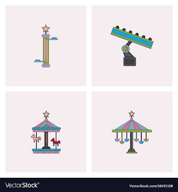 Amusement park stock vector image