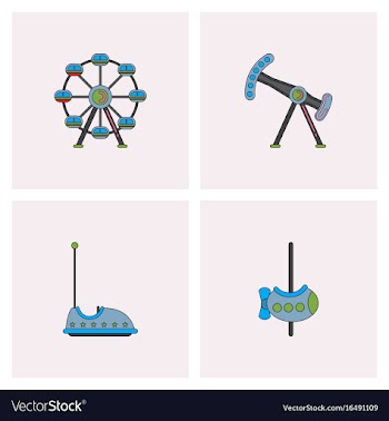 Amusement park stock vector image