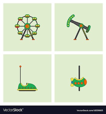Amusement park stock vector image