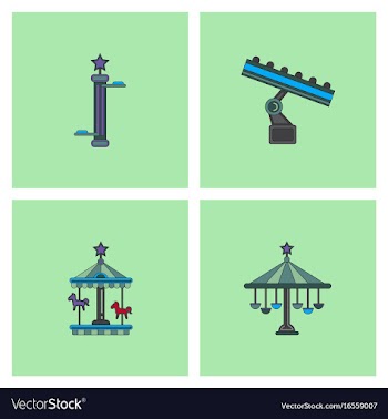 Amusement park stock vector image