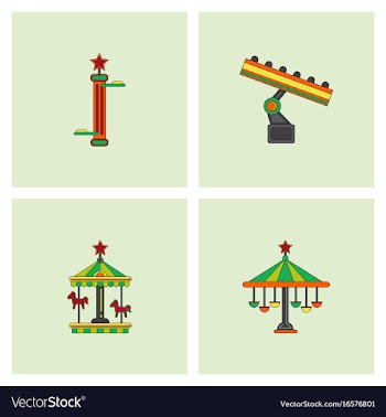 Amusement park stock vector image