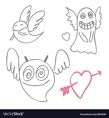  					Amusing ghosts vector image														