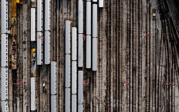 An Aerial View Of Train Tracks