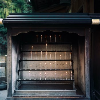 An altar in the compounds of Fushimi Inari Taisha (Shrine) in Kyoto, Japan.