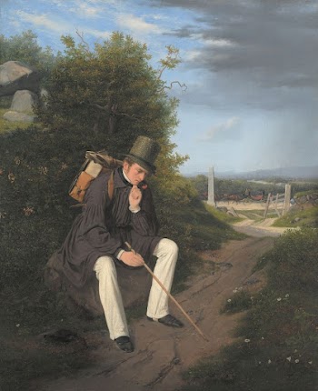 An Artist Resting by the Roadside | Free Photo - rawpixel