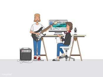 An audio engineer or a music producer collabo.. | Free stock vector - 399547
