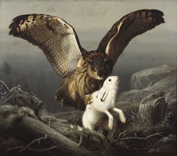 An eagle-owl seizes a hare, | Free Photo - rawpixel