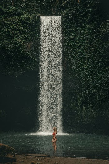An early morning through the jungle to reach this beautiful waterfall. It falls so perfectly it looks man made.