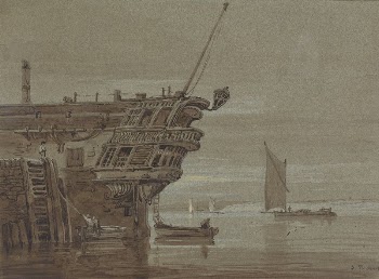 An East Indiaman Moored, Small | Free Photo - rawpixel