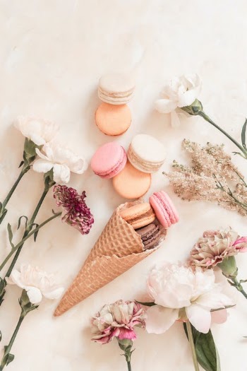 An Ice Cream Cone with Macaroons · Free Stock Photo