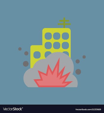 An image of a house being demolished vector image