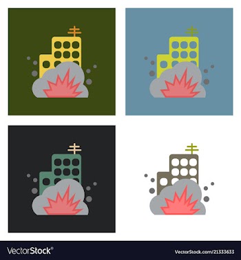 An image of a house being demolished vector image