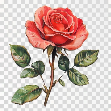 an image of a rose that can be used on a keychain, white bac