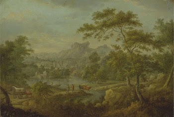 An Imaginary Landscape with a Wagon | Free Photo - rawpixel