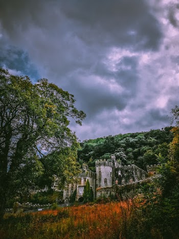 An Old Castle Under Dark Clouds