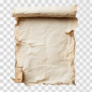 An old, rolled-up paper expressing poetry, beige colour, whi An old, rolled-up paper expressing poetry, beige colour, whi