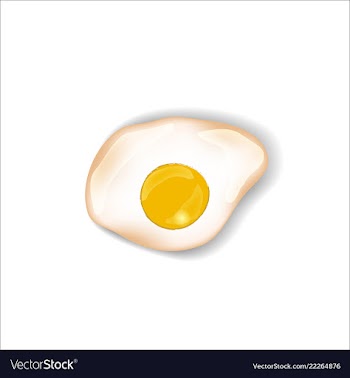 An omelet flat scrambled vector image