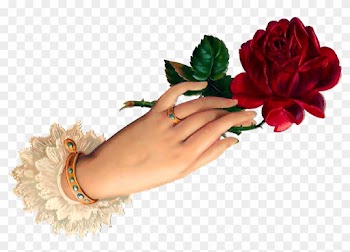 Ana Rosa - T - Lady's Hand With Rose Easter Oval Ornament