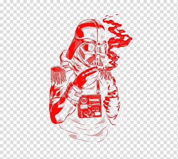 Anakin Skywalker T-shirt Smoke, Smoking wearing gas masks transparent background PNG clipart