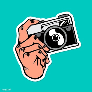 Analog camera sticker overlay on a teal green background design resour.. | Free  vector - 2359780