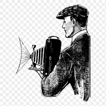 Analog photographer png sticker vintage | Free PNG - rawpixel
