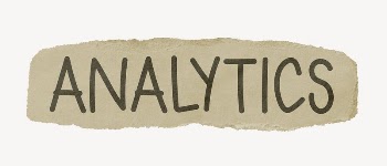 Analytics word, torn craft paper | Free PSD - rawpixel