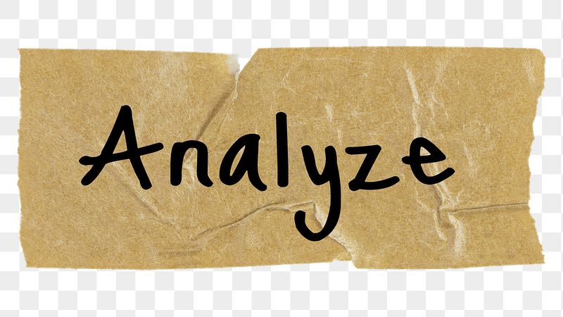 Analyze png word, brown washi | Free PNG - rawpixel