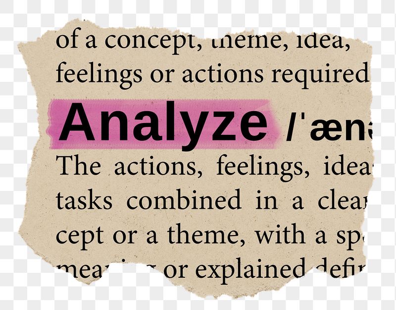 Analyze png word sticker, torn | Free PNG - rawpixel