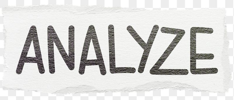 Analyze png word sticker typography, | Free PNG - rawpixel