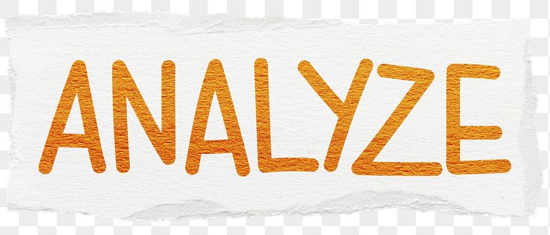 Analyze png word sticker typography, | Free PNG - rawpixel
