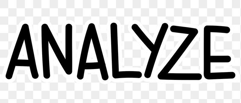 Analyze png word sticker typography, | Free PNG - rawpixel