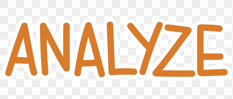 Analyze png word sticker typography, | Free PNG - rawpixel