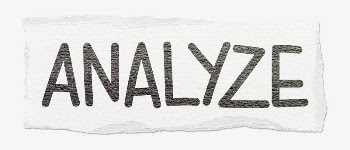 Analyze word, ripped paper typography | Free PSD - rawpixel