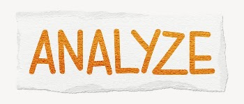 Analyze word, ripped paper typography | Free PSD - rawpixel