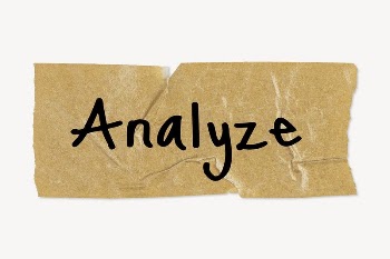 Analyze word typography, kraft paper | Free PSD - rawpixel
