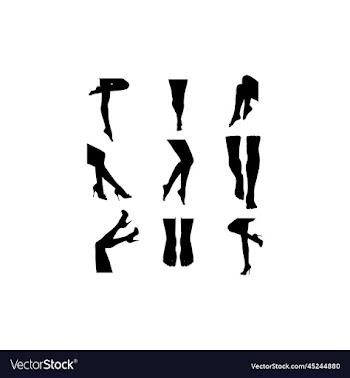 anatomy human leg silhouette set icon
