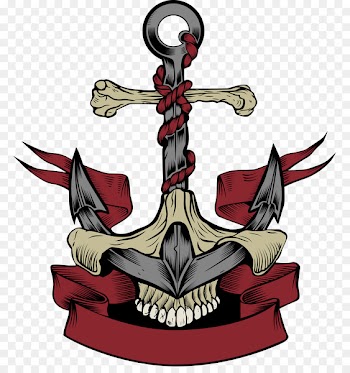 Anchor Calavera Skull Euclidean vector - Vector Skull Anchor 