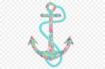 Anchor Clip art - Multicolored anchor 
