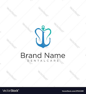 Anchor dental logo icon design template vector image