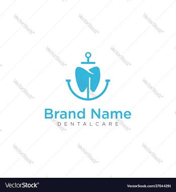 Anchor dental logo icon design template vector image