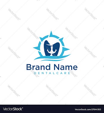 Anchor dental logo icon design template vector image