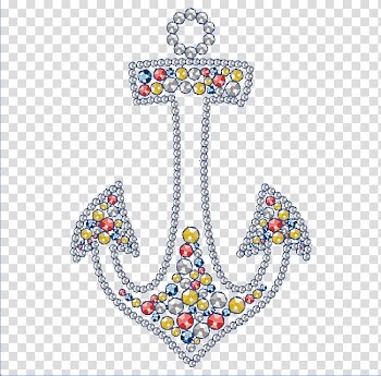 Anchor Diamond color, Anchor colored diamonds transparent background PNG clipart