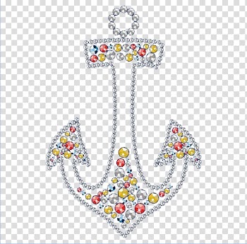 Anchor Diamond color, FIG colored diamonds anchor transparent background PNG clipart