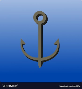 anchor icon in flat style