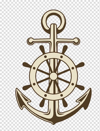 Anchor illustration, Anchor Ships wheel Paper , painted anchor transparent background PNG clipart